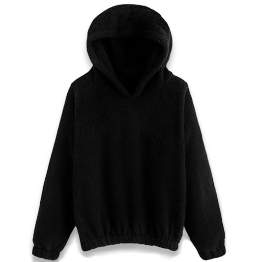 Plush hoodie no print